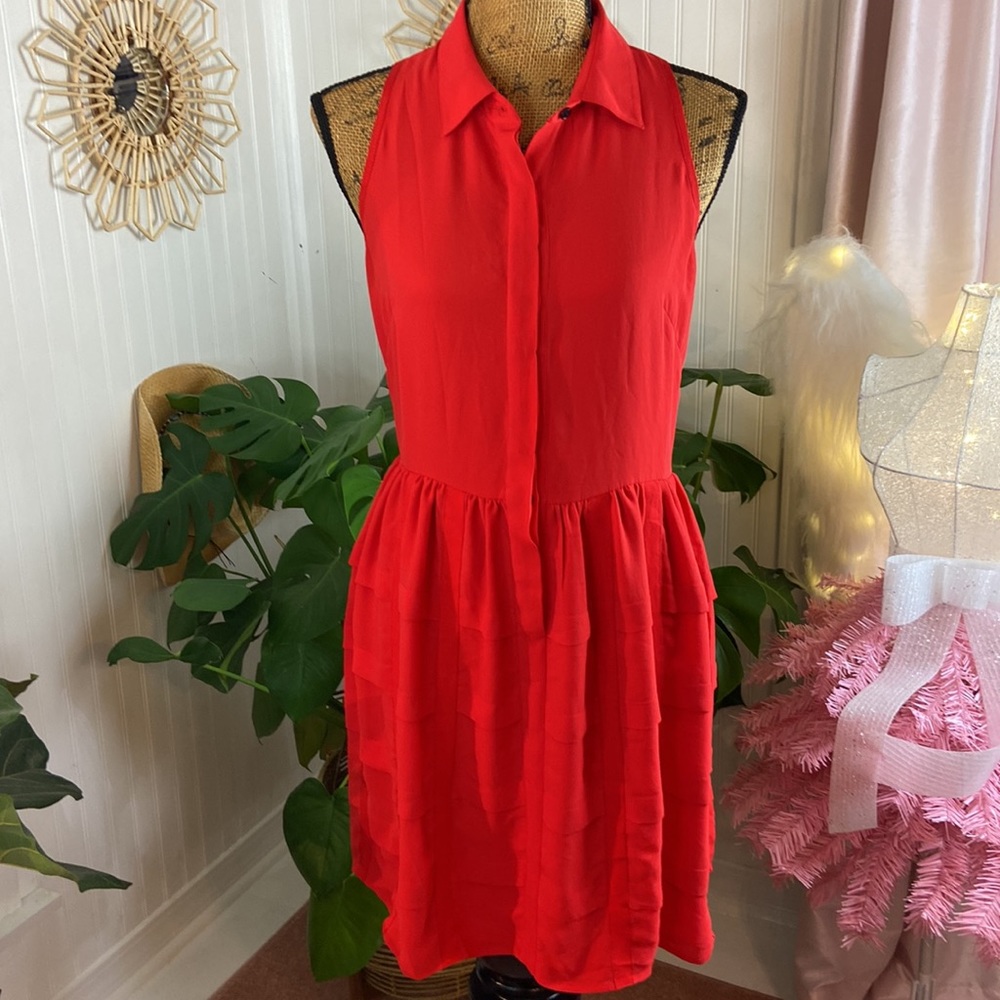Anthropologie Sachin + Babi Red Sleeveless Dress